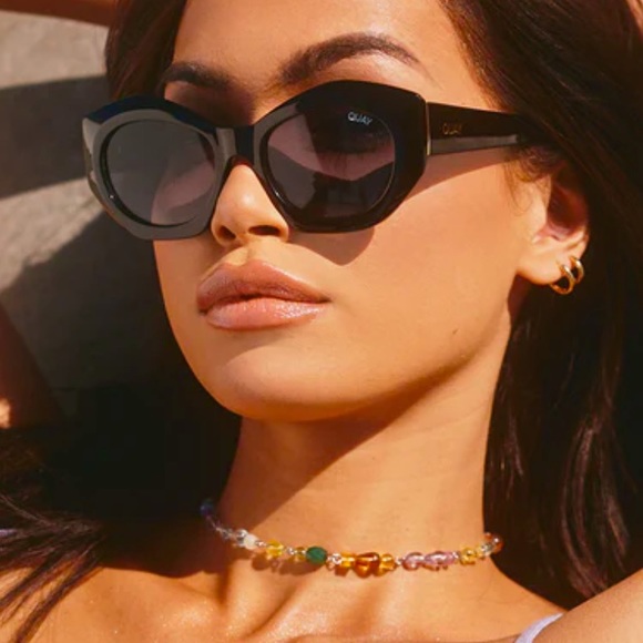 NEW- Quay Australia “The Real Me” Rounded Cat Eye Sunglasses